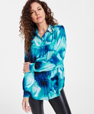 I.N.C. International Concepts Women s Printed Long Sleeve Tunic Created for Macy s Macy s