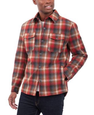 Men's Quilted Wool Shirt Jacket