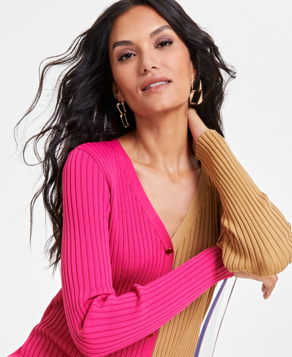 I.n.c. International Concepts Women's Color-Blocked Sweater Dress, Created for Macy's