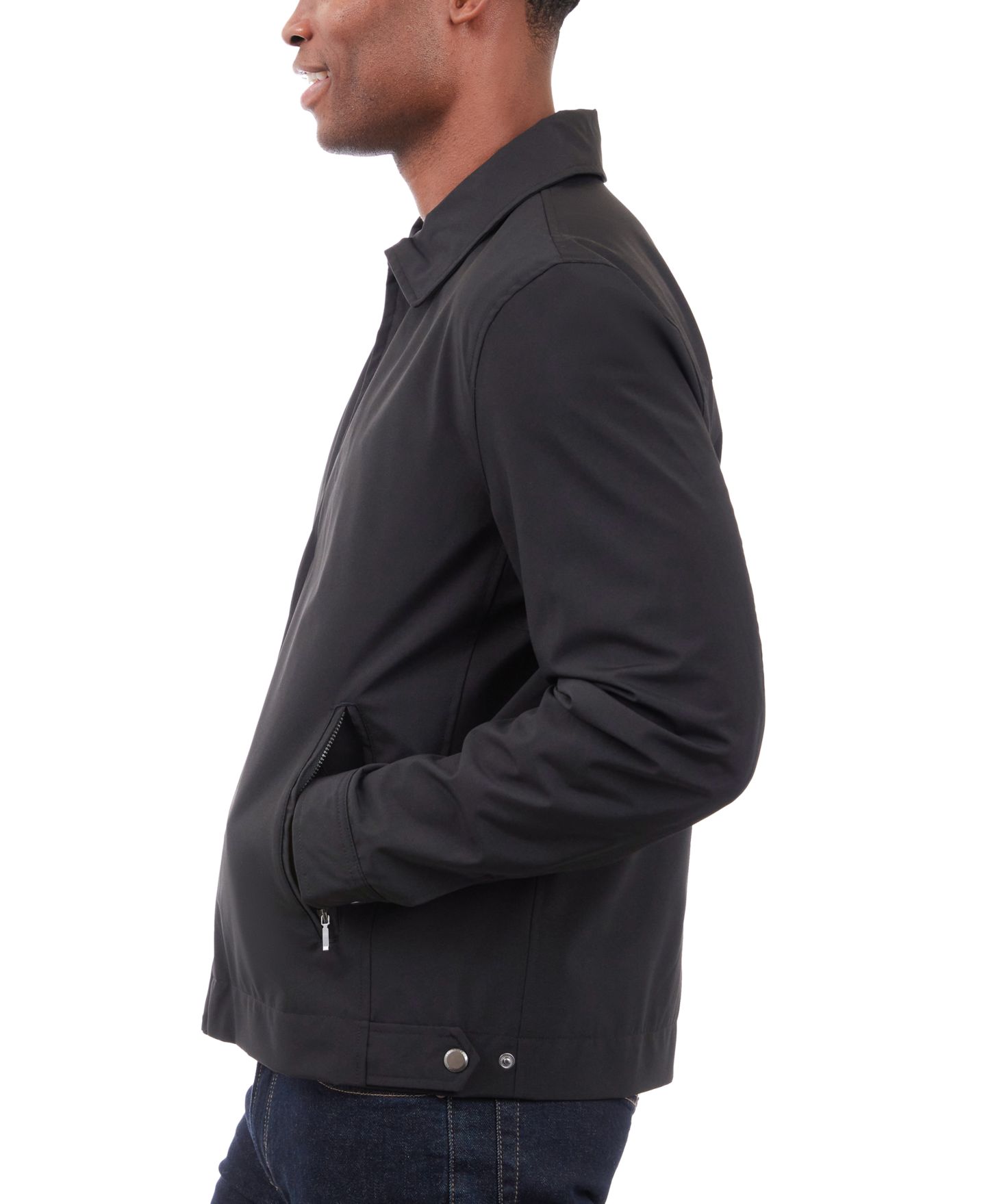 Мужская куртка London Fog Hipster Stretch Water-Resistant Full-Zip, цвет: Чёрный — фото 5
