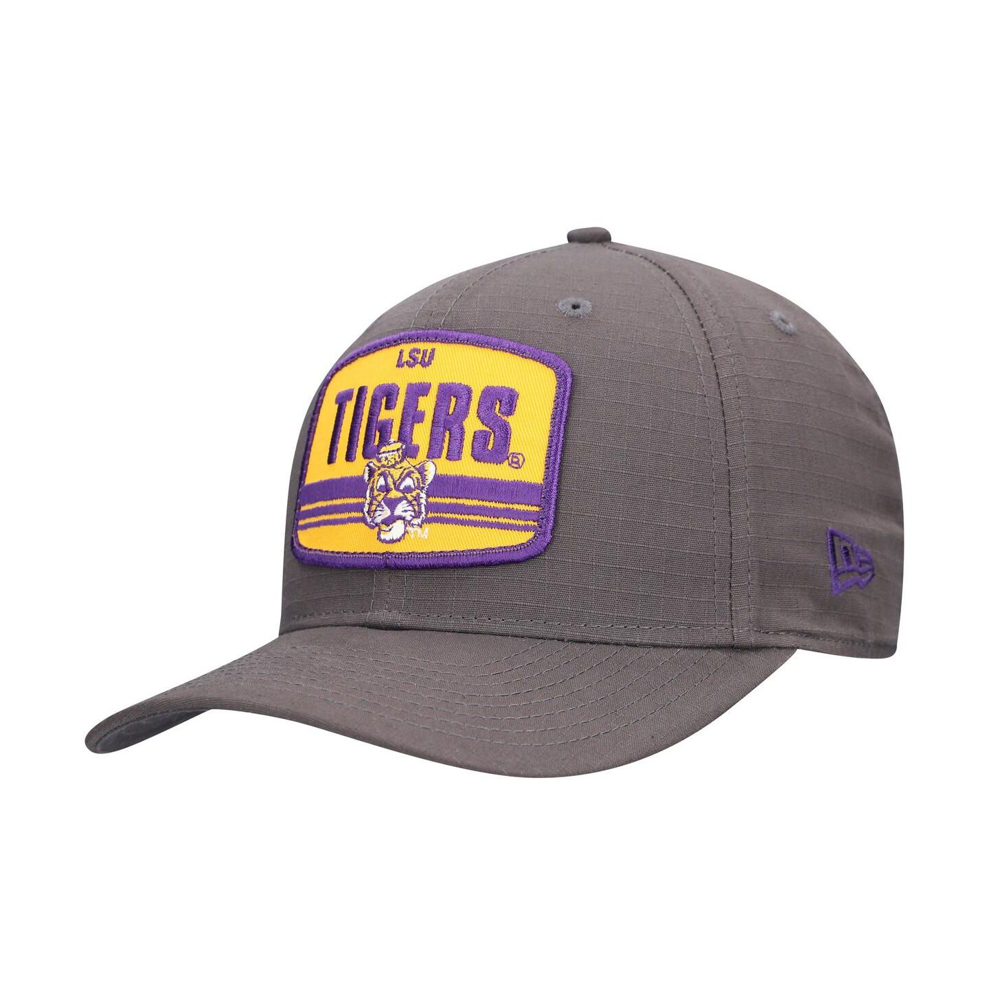 Мужская кепка New Era Charcoal LSU Tigers Team Elevated 9SEVENTY Adjustable Hat — фото 1
