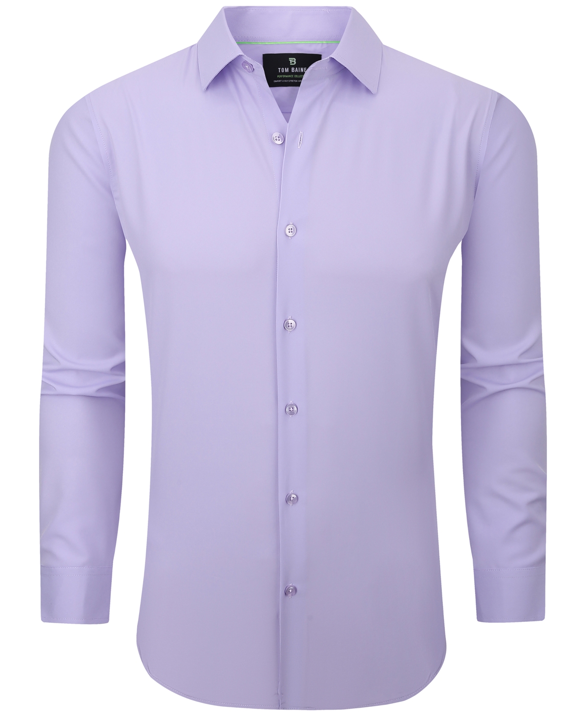 Tom Baine Men's Performance Stretch Solid Button Down Shirt In Light Purple