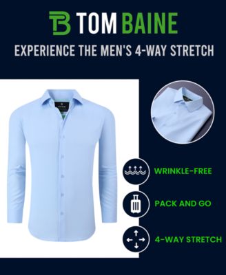 Men's Performance Stretch Solid Button Down Shirt