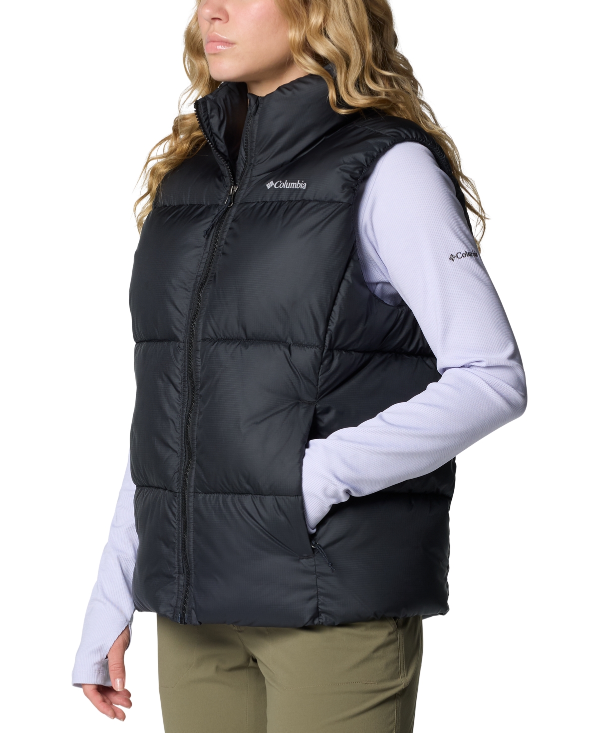 Columbia Pike Lake Ii Water Repellent Insulated Puffer Vest In Black