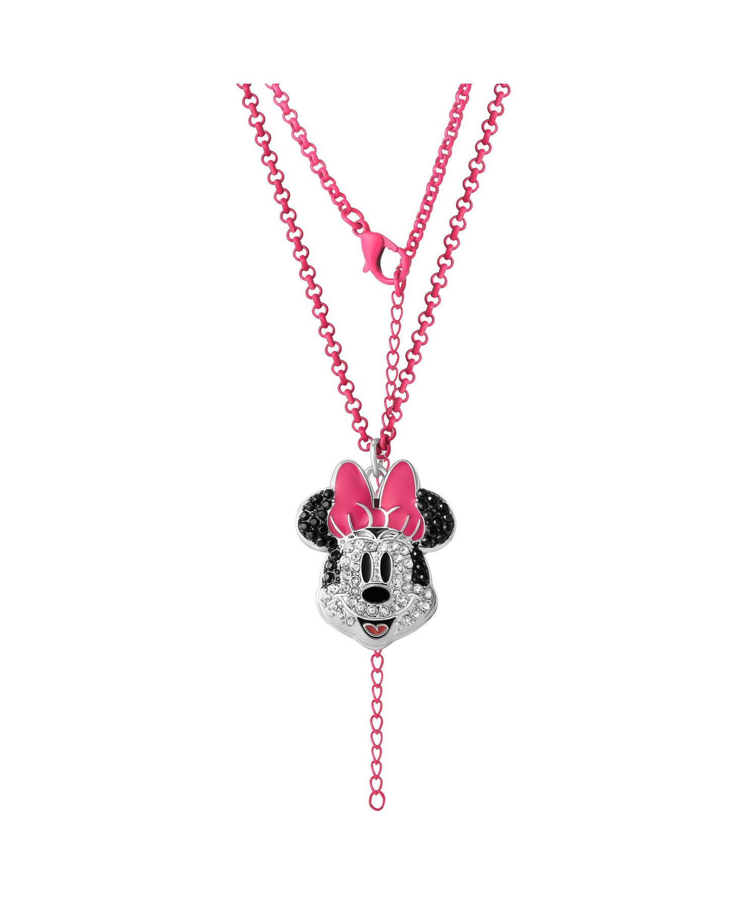 Minnie Mouse Pave Pink Necklace