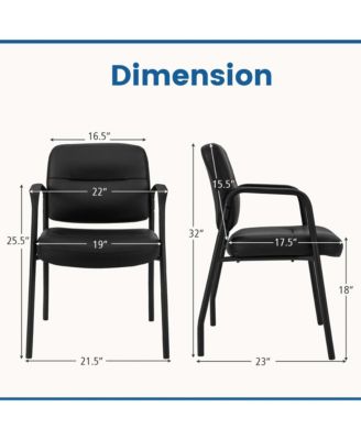 Waiting Room Chair No Wheels Set of 6 with Integrated Armrests for Reception