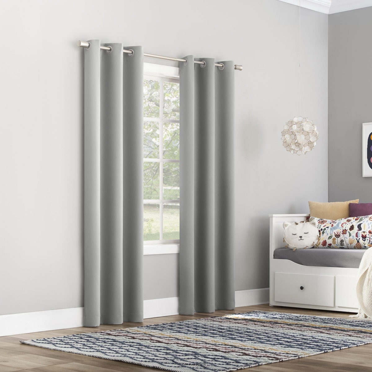 Riley Kids Bedroom Blackout Grommet Curtain Panel