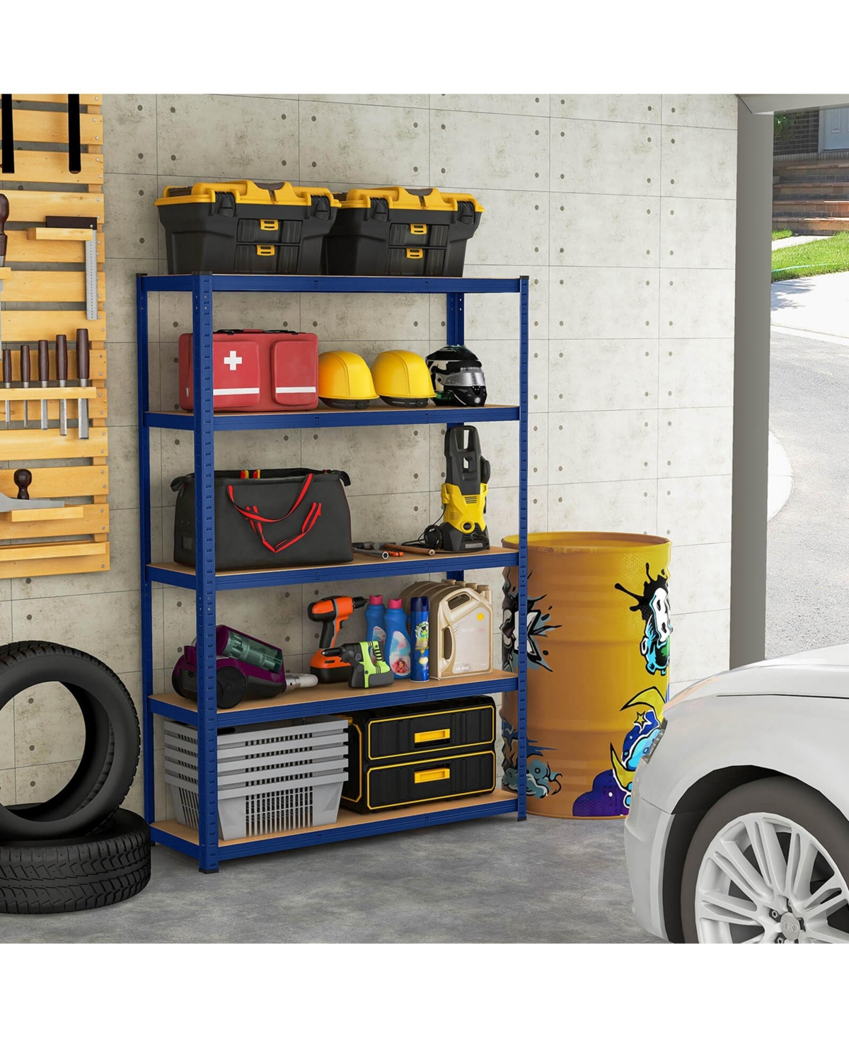 5 Tier Adjustable Garage Shelving Unit with 2200 lbs Max Load for Warehouse39