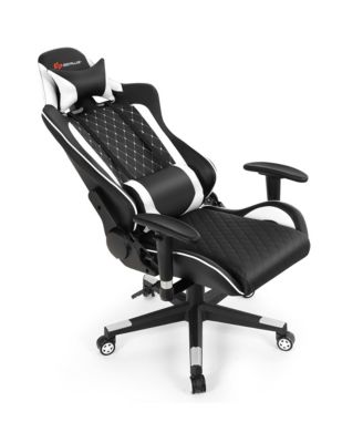 Massage Gaming Chair Reclining Racing Chair w/Lumbar Support