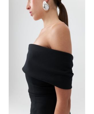 Women's Off-The-Shoulder Midi Dress