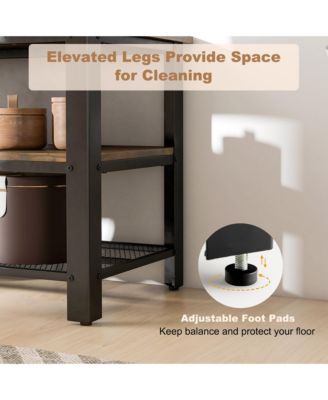 1 Pc 3-Tier TV Stand, Fits TVs up to 50", with Power Outlets, USB Ports & Shelves – Entertainment Furniture