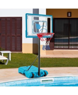 Pool Basketball Hoop 3.8-4.4 FT Adjustable Poolside BasketballGoal System