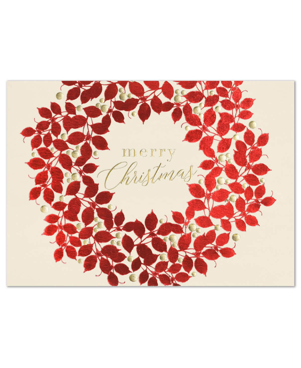 Masterpiece Studios Red Gold Wreath Holiday Boxed Cards