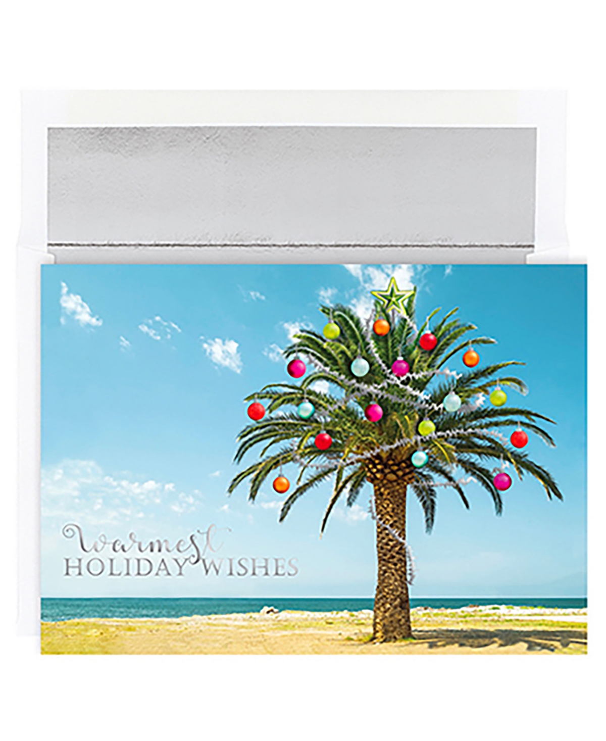 Masterpiece Studios Decorated Palm Tree Holiday Boxed Cards In No Color