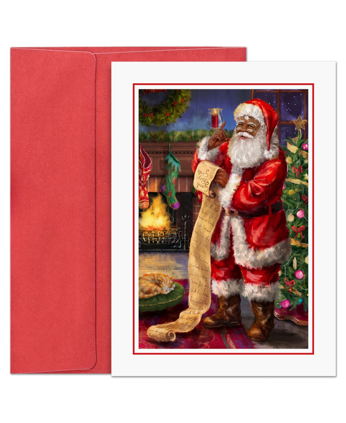 Masterpiece Studios Santa With List Holiday Boxed Cards In No Color
