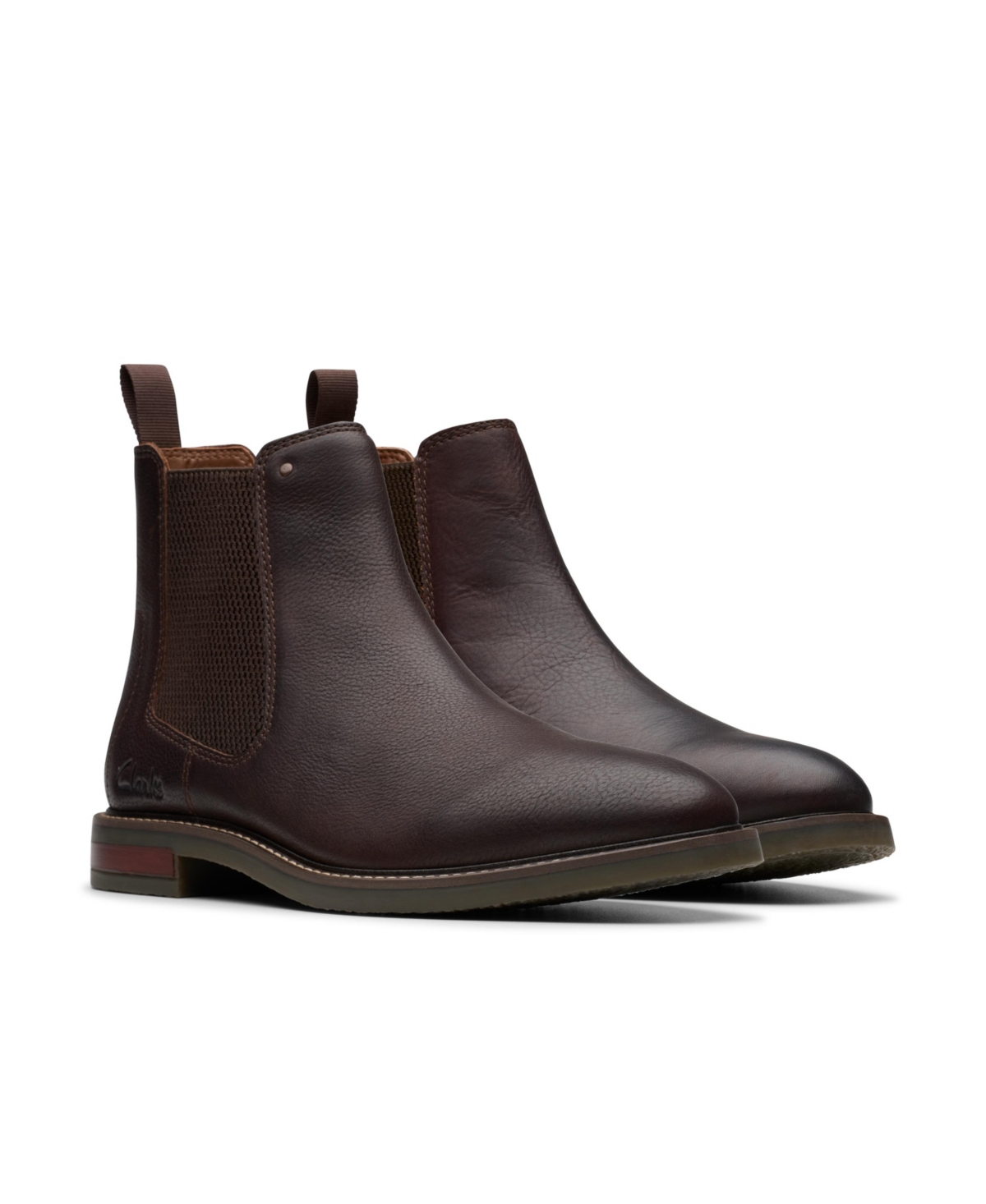 Clarks Collection Men's Jaxen Easy Boots In Brown Tumbled Leather