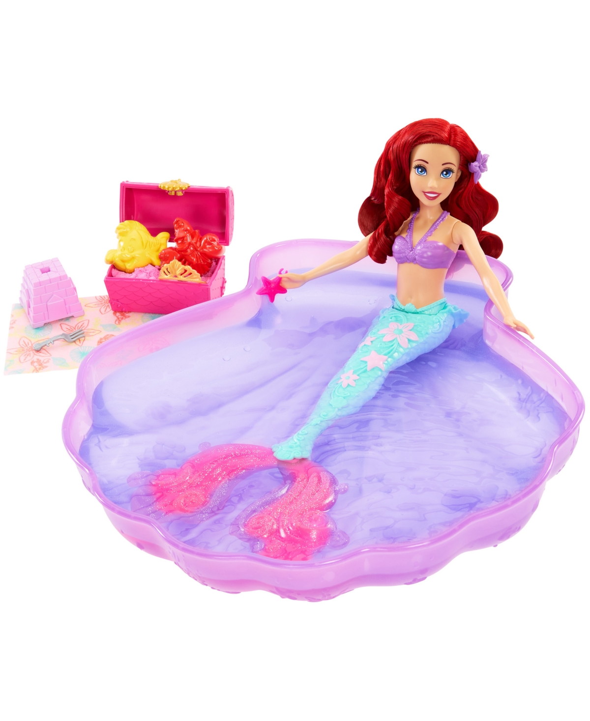 Shop Disney Princess Ariel Doll Pool Set With Moldable Sand In Multi-color