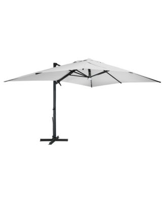 10x13 ft. 360 B0; Rotation Square Cantilever Patio Umbrella with Bluetooth Speaker and LED Light