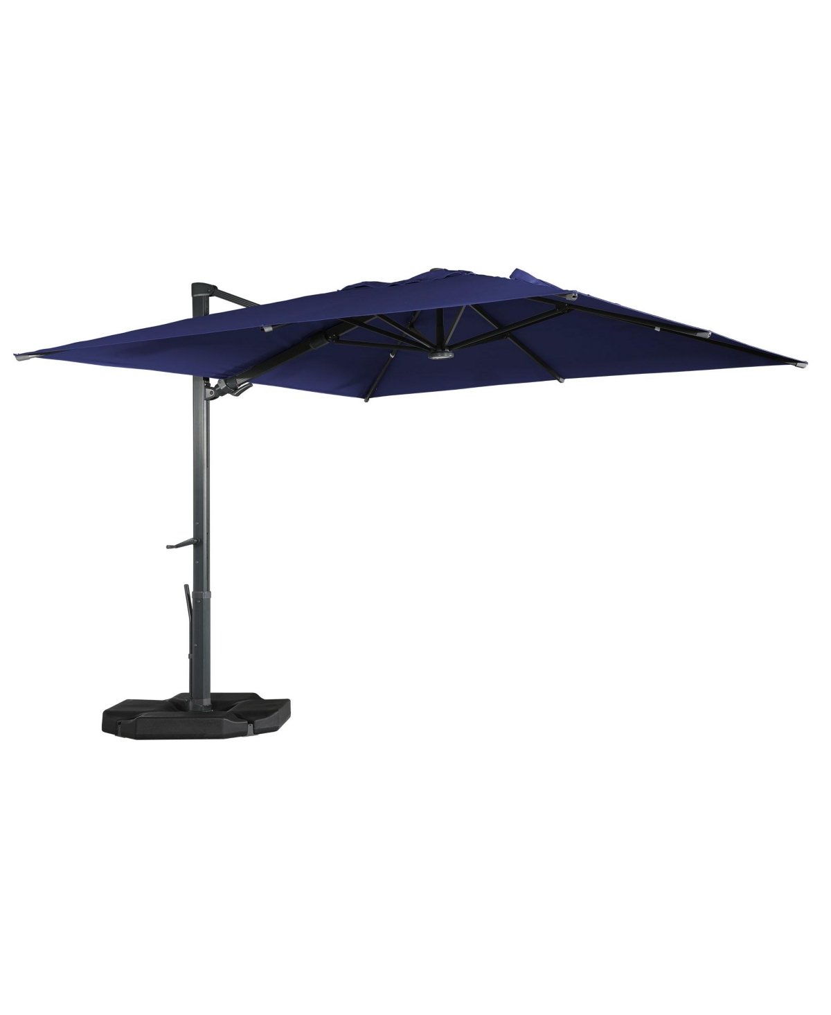 Boyel Living ft. 360° Rotation Square Cantilever Umbrella with Base and Led Light
