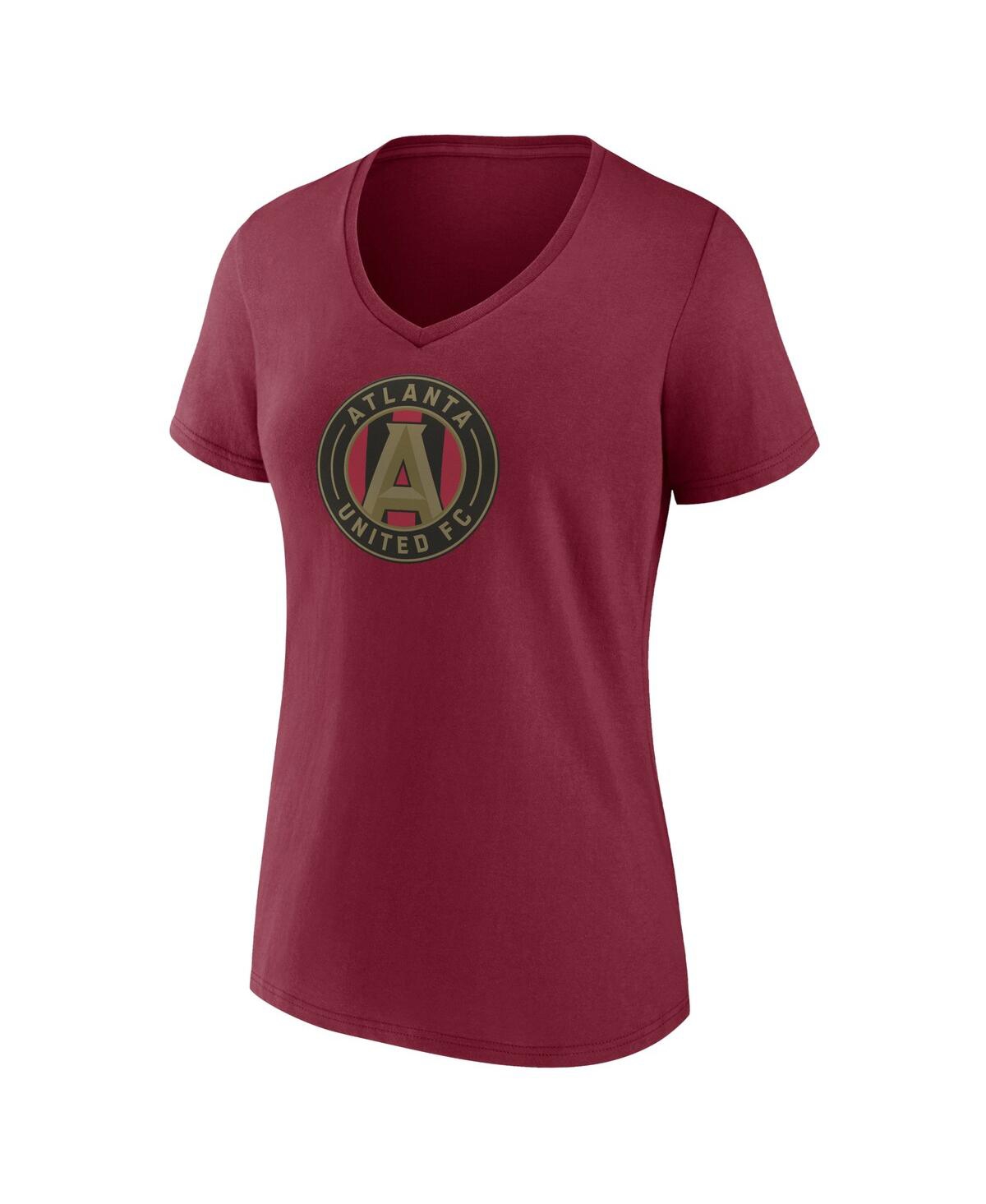 Fanatics Women'sAtlanta United Fc Logo V-Neck T-Shirt - Red
