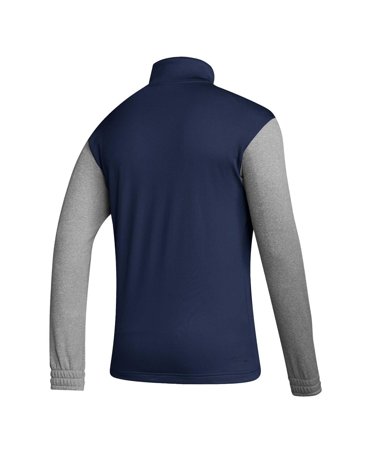 Adidas Men'sColombia National Team Crest Long Sleeve Half-Zip Top - Navy, Gray