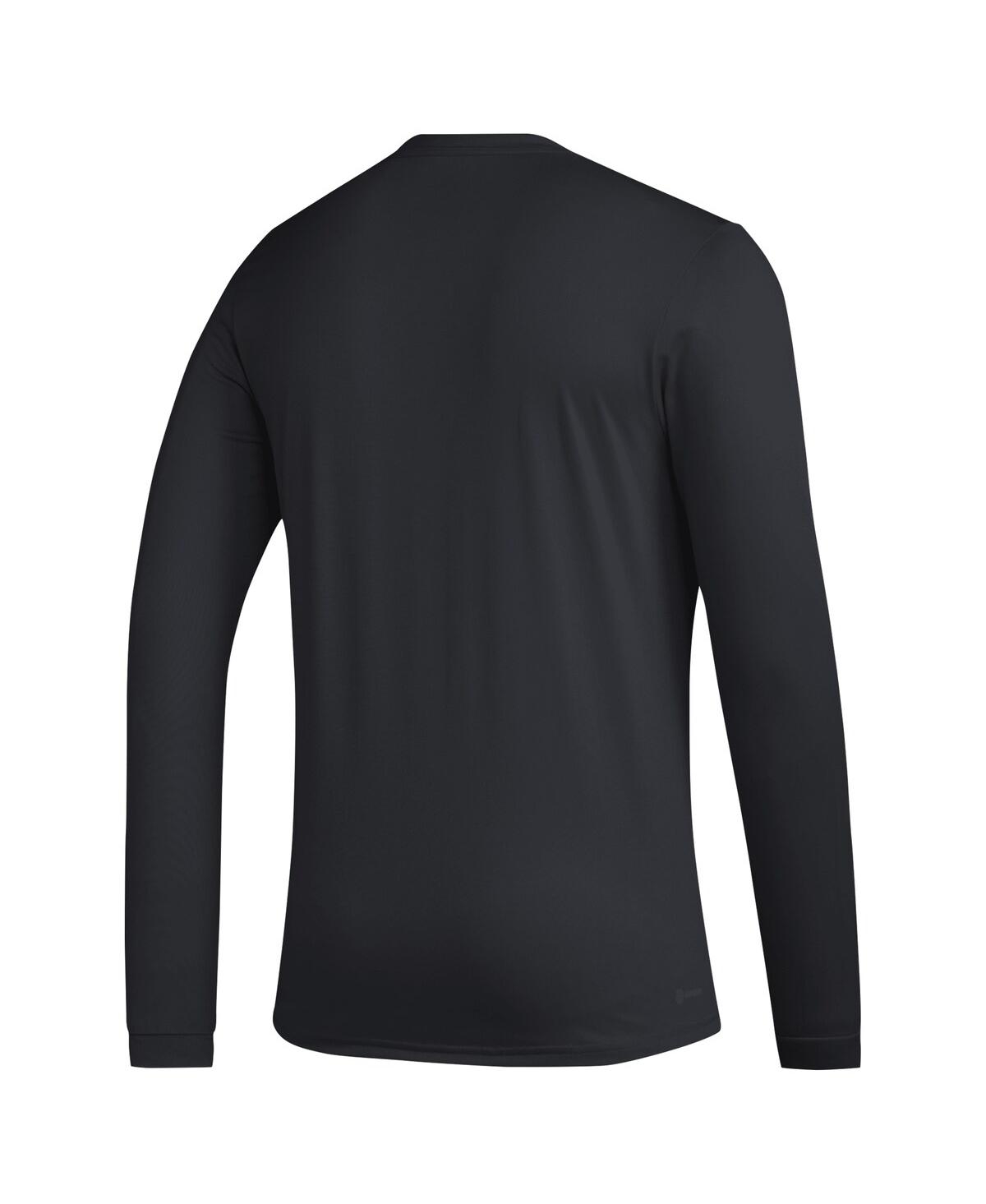 Adidas Men'sNc State Wolfpack Primary Locker Logo Pre-Game Long Sleeve T-Shirt - Black
