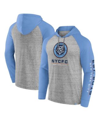 Fanatics Men's Steel New York City FC Deflection Raglan Pullover Hoodie ...