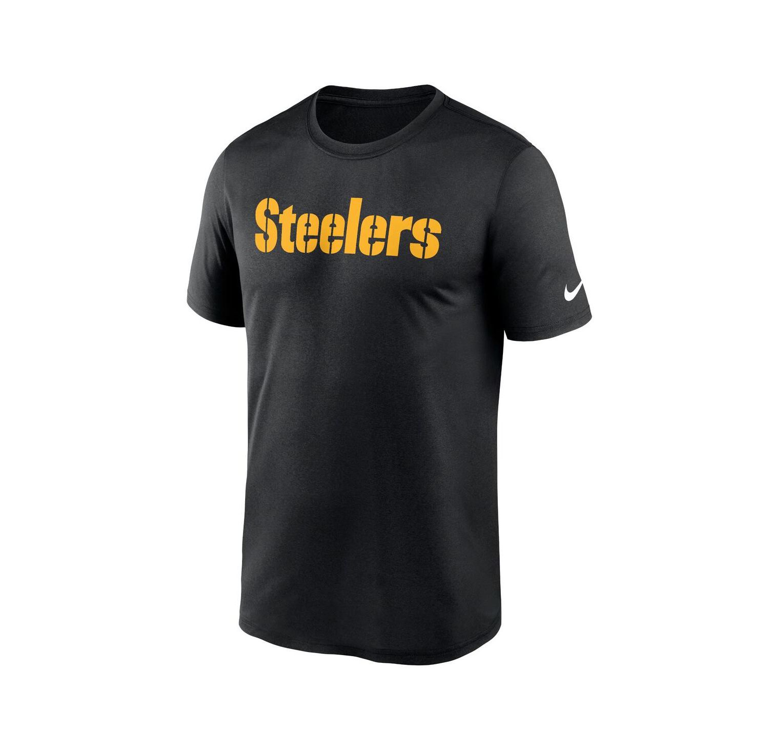 Men's Black Pittsburgh Steelers Primetime Legend Wordmark Performance T-Shirt