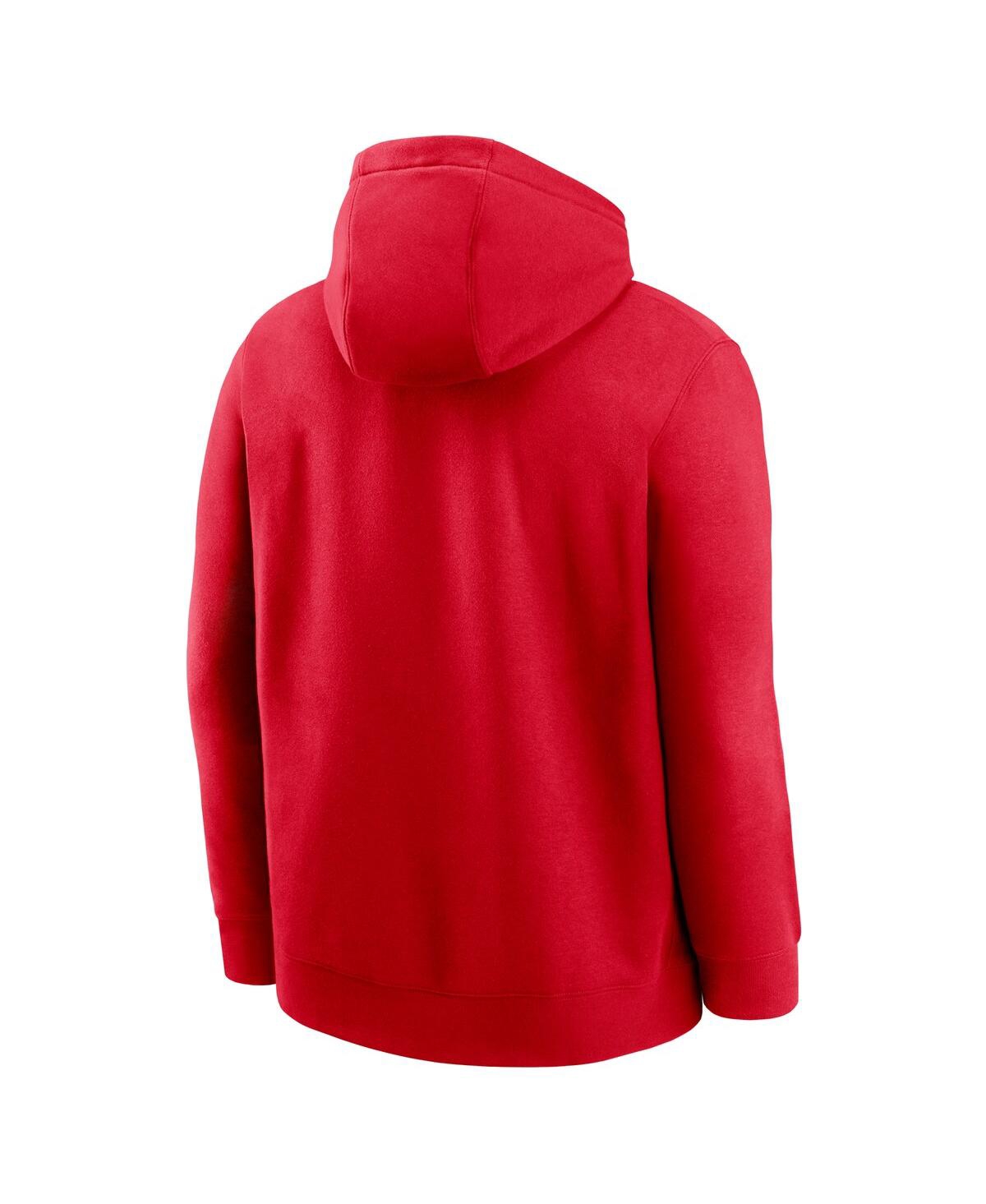 Nike Men'sGeorgia Bulldogs Legacy Foundational Two-Hit Club Performance Pullover Hoodie - Red