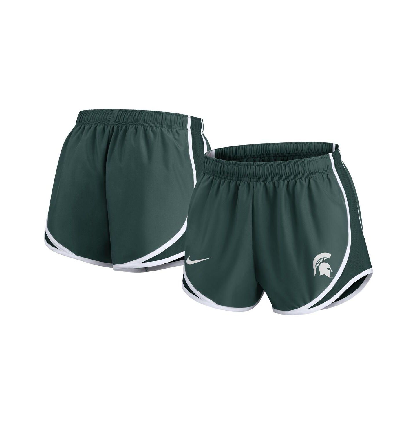 Женские шорты Nike Green Michigan State Spartans Primetime Tempo Performance — фото 1