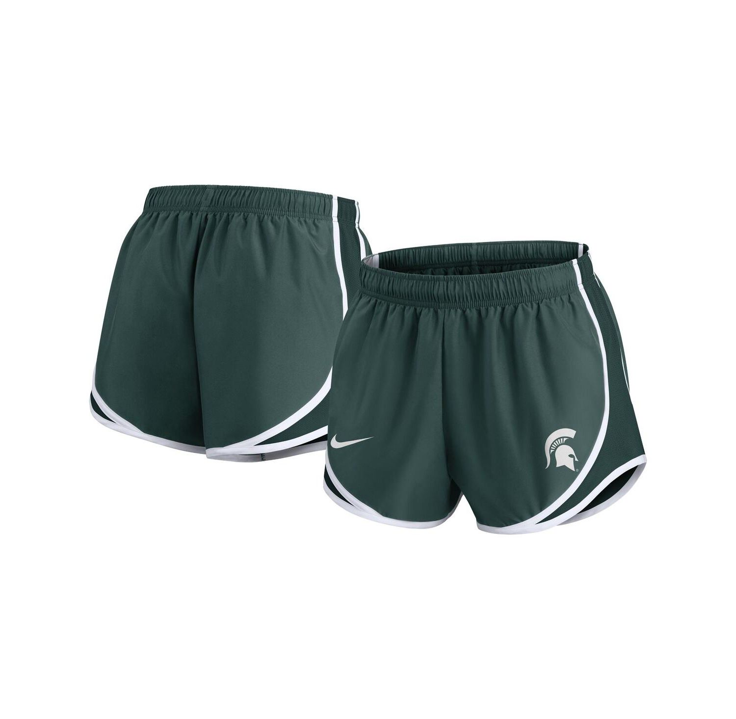 Women's Green Michigan State Spartans Primetime Tempo Performance Shorts