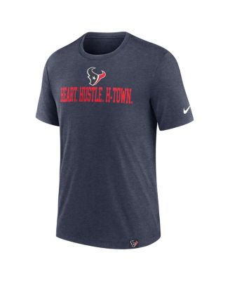 Men's Heather Navy Houston Texans Blitz Tri-Blend T-Shirt
