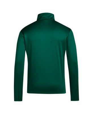 Men's Green Miami Hurricanes Coaches Sideline Quarter-Zip Top