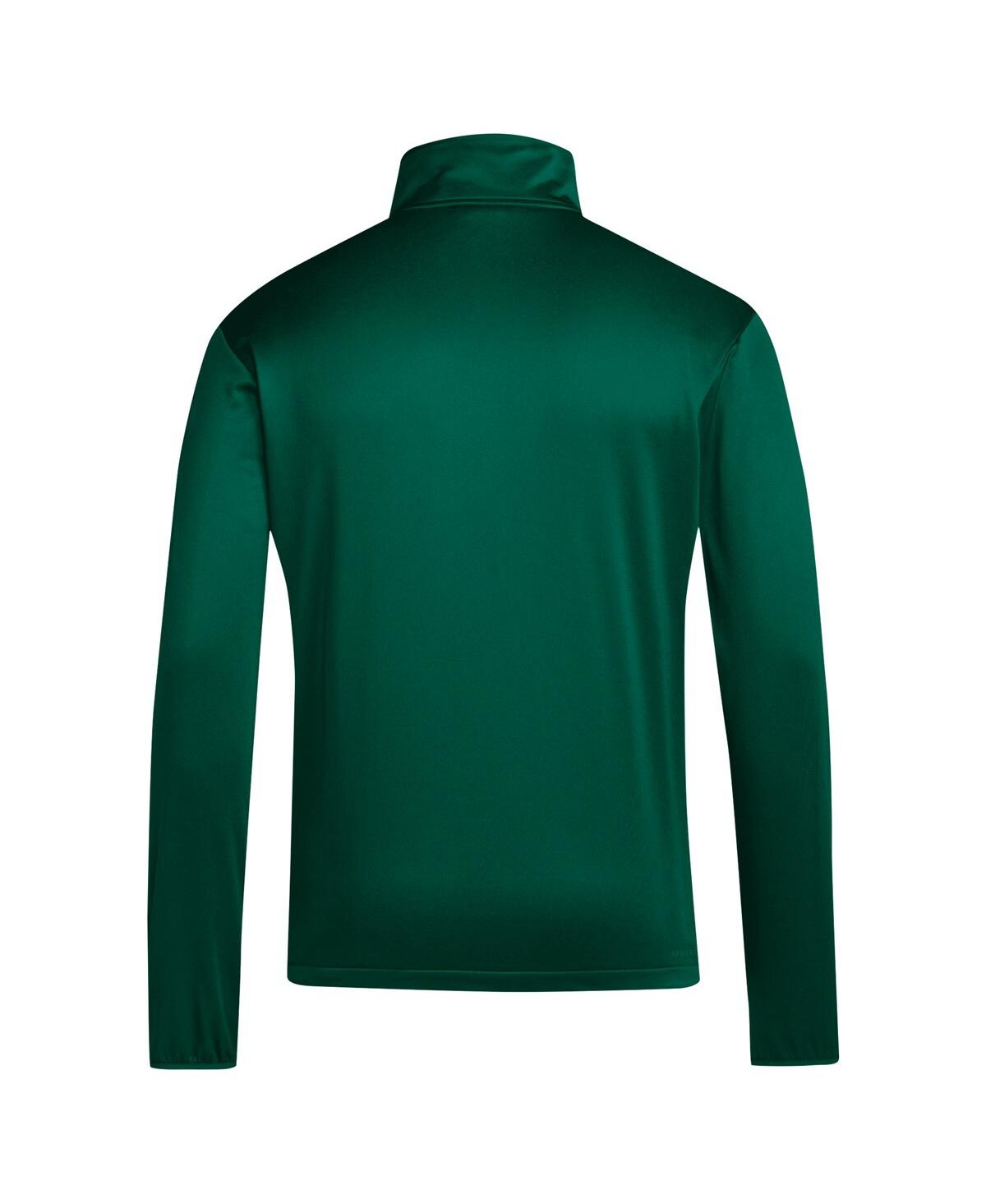 Adidas Men'sMiami Hurricanes Coaches Sideline Quarter-Zip Top - Green