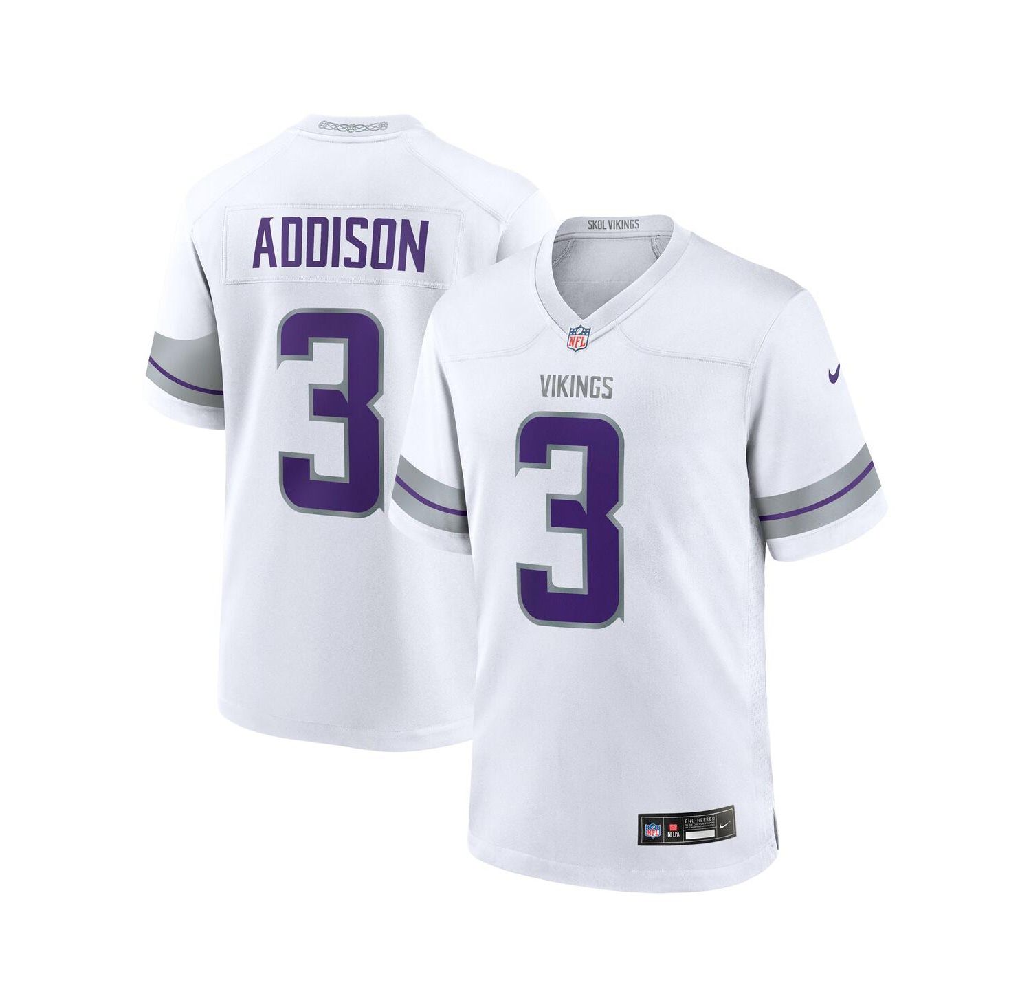 Nike Men's Jordan Addison White Minnesota Vikings Alternate Game Player Jersey