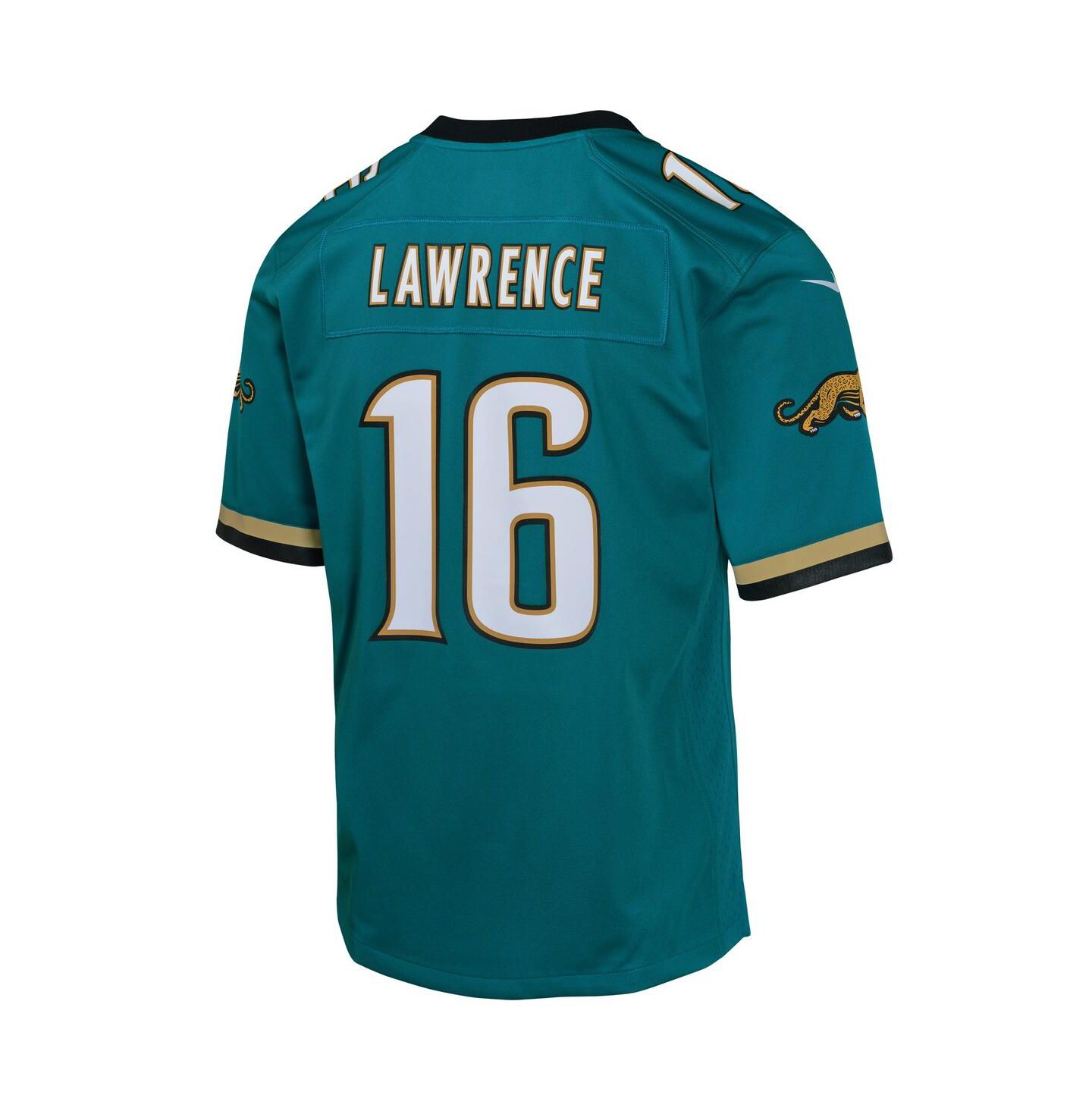 Детское джерси Nike Trevor Lawrence Jacksonville Jaguars Prowler Throwback Player Game, цвет: Бирюзовый — фото 3