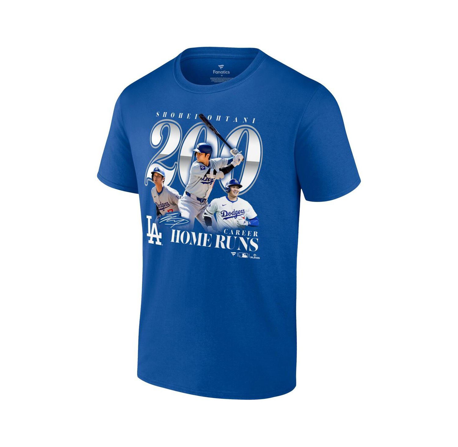 Men's Shohei Ohtani Royal Los Angeles Dodgers 200th Career Home Run T-Shirt