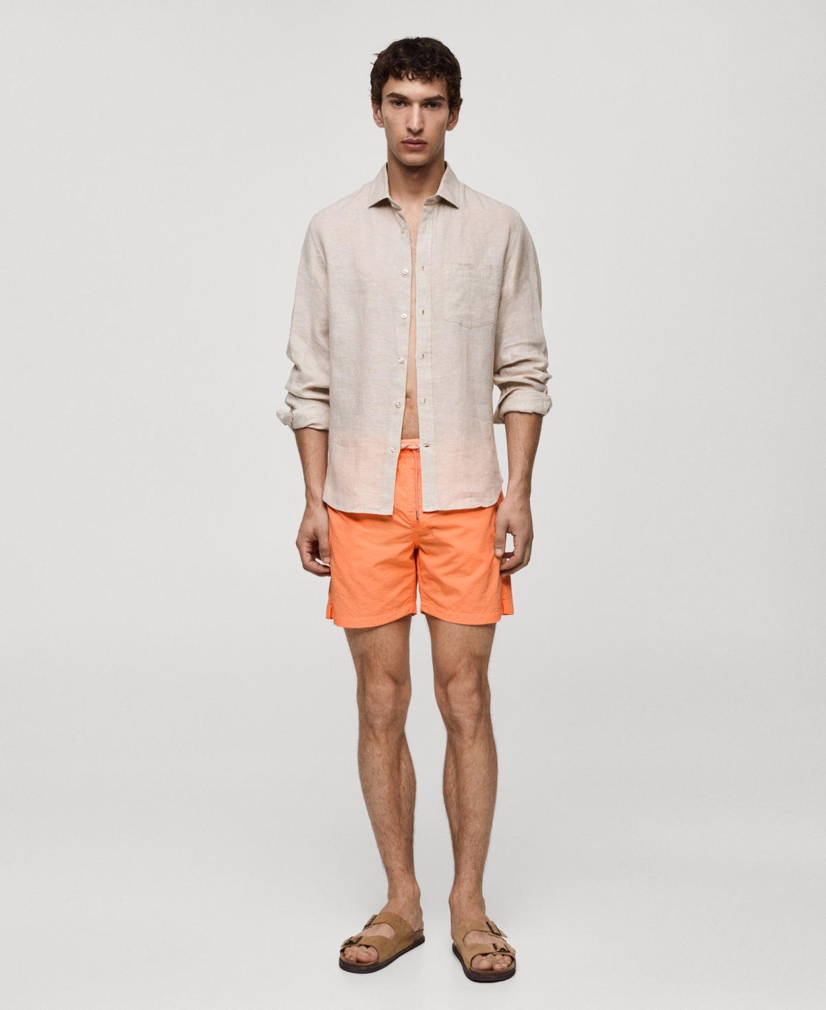 Mango Men's Plain Lace Swimsuit