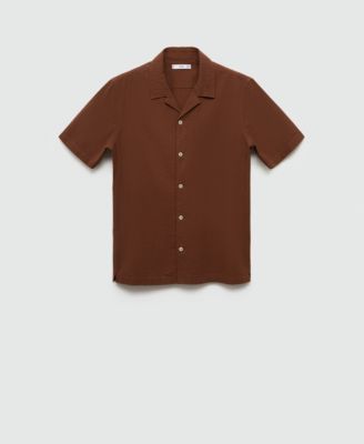Men's Regular Fit Seersucker Cotton Shirt
