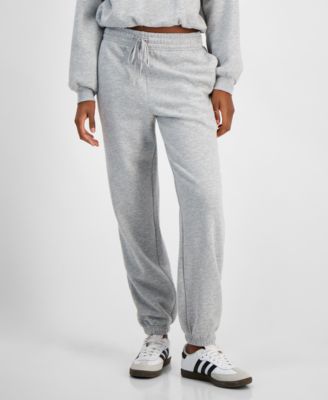 Madden Girl - Juniors' Rhinestone Fleece Jogger Pants