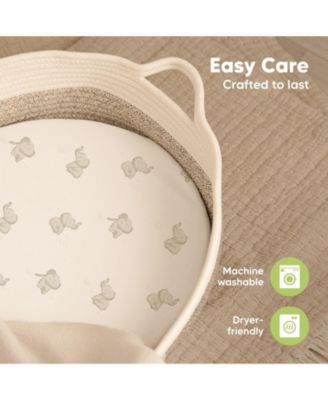 Bassinet Sheet for Baby Girls, Boys, 2-Pack Isla Fitted Bassinet Sheets, Bassinet Mattress Sheets