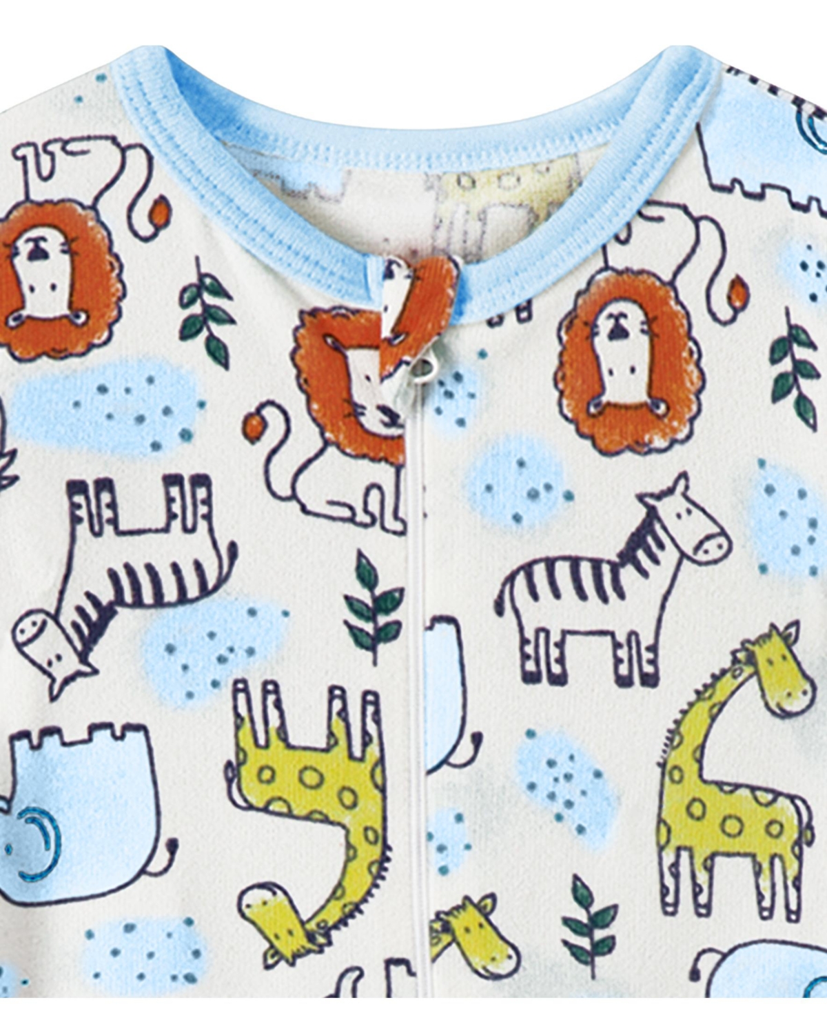Max & Olivia Baby Boys 1 Piece Snug Fit Set With Pajama In Blue