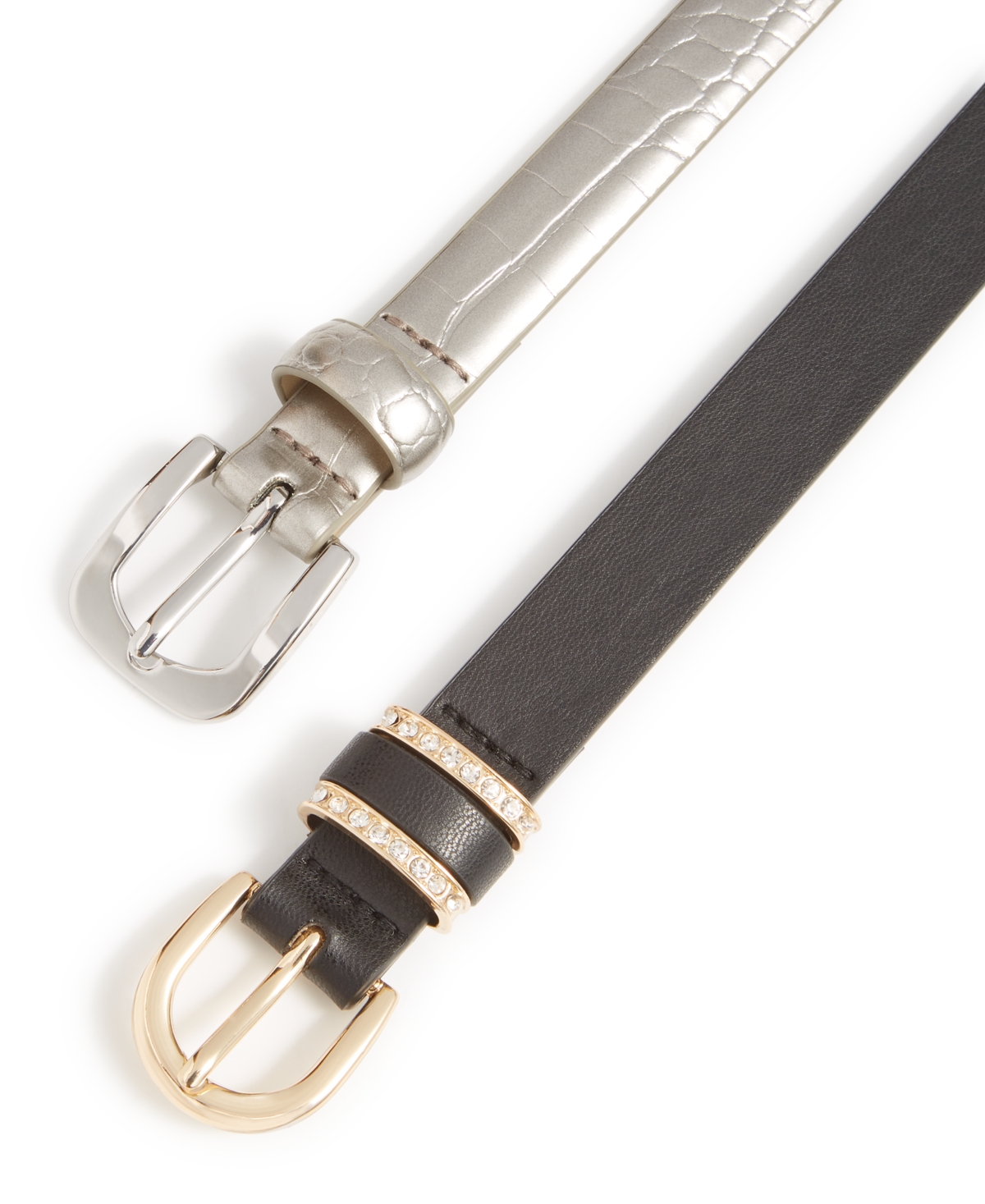 I.n.c. International Concepts Women's 2-Pc. Faux-Leather Belt Set, Created for Macy's