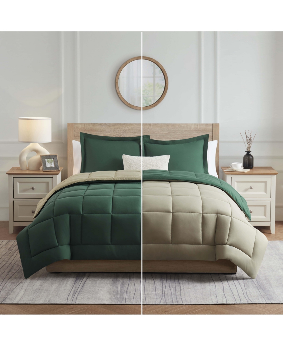 Clara Clark Premium Quilted All Season Goose Down Alternative Comforter with Corner Tabs - Xl 68