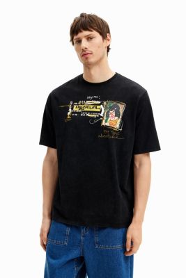 Men's Japanese-style illustration T-shirt