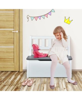 4 Pieces Kids Wooden Activity Table and Chairs Set with Storage Bench and Study Desk