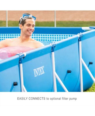 14.75' x 33" Rectangular Frame Above Ground Outdoor Backyard Swimming Pool