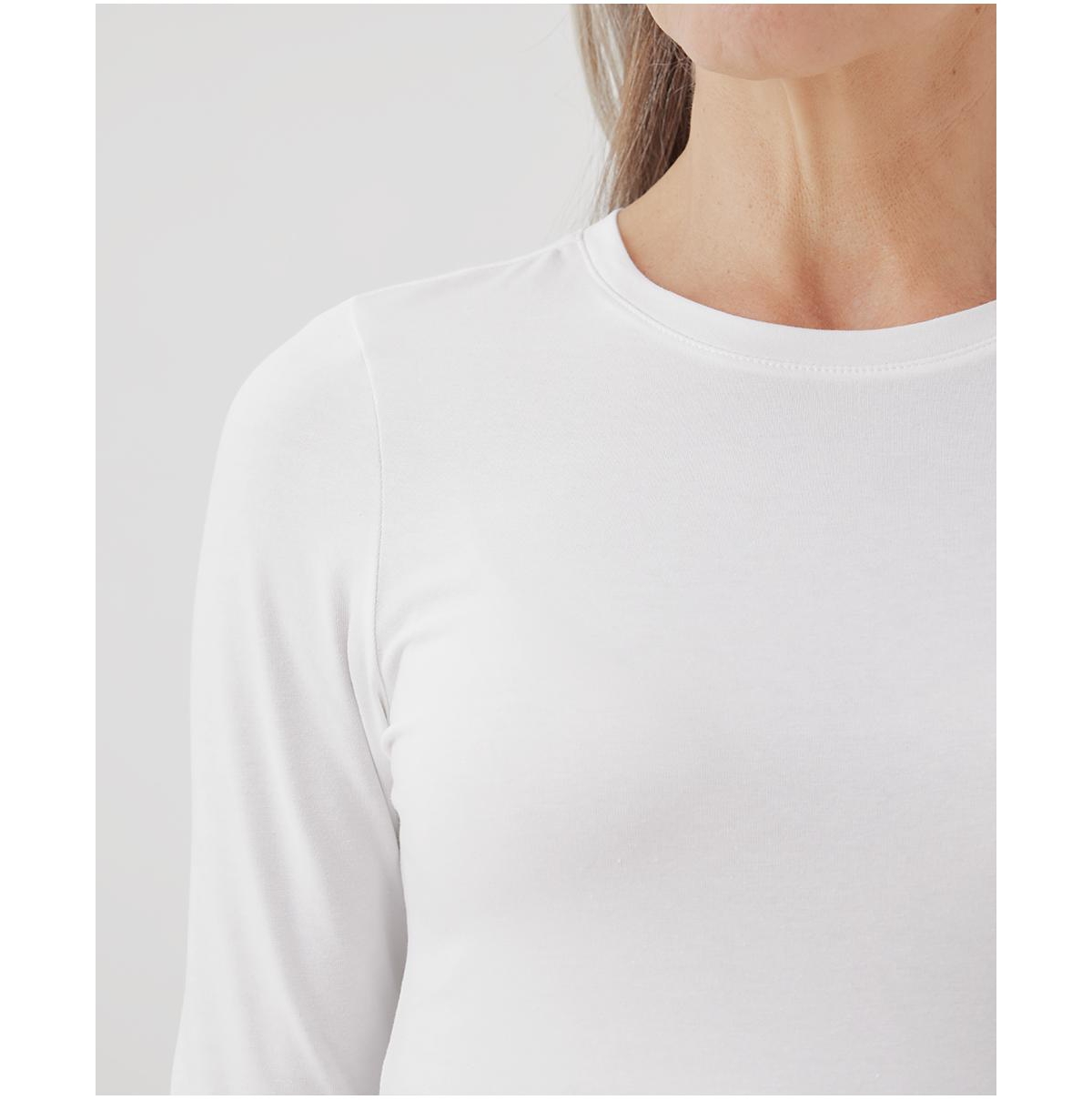 Pact Women's Organic Cotton Cool Stretch Fitted Long Sleeve Tee