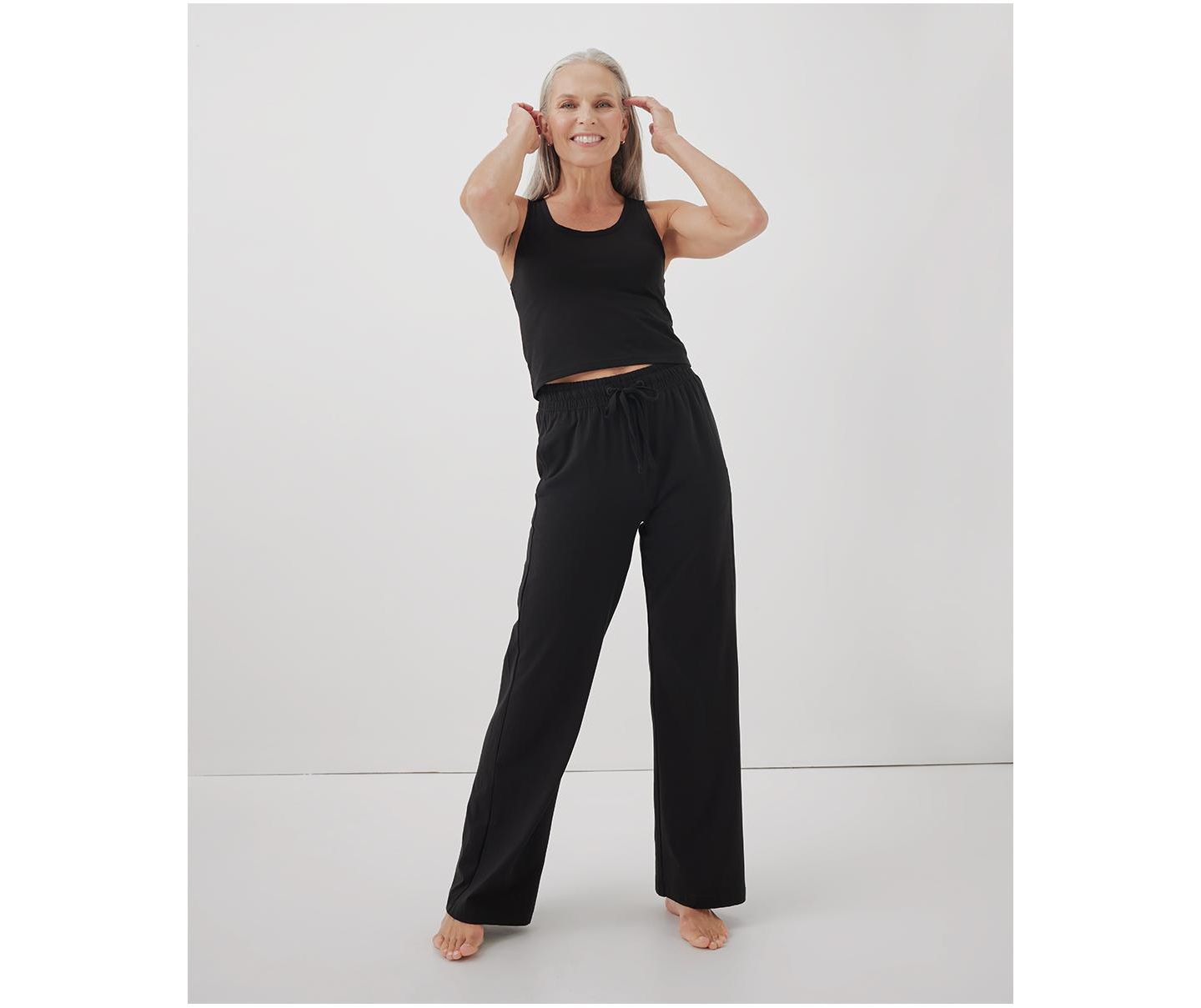 Женские брюки Pact Organic Cotton Cool Stretch Lounge Pants, цвет: Чёрный — фото 1