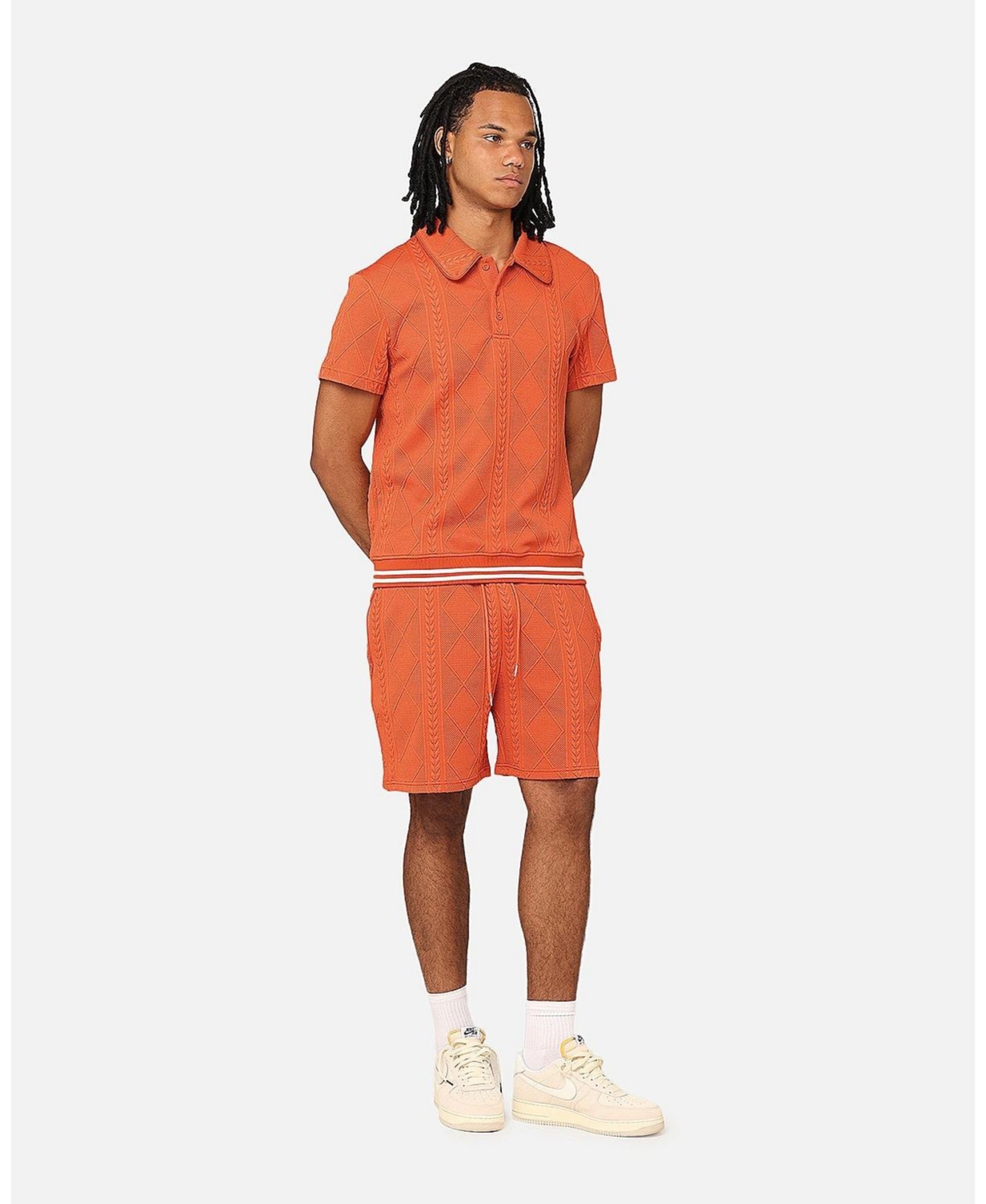 Men's Danny Knit Polo Shirt - Orange